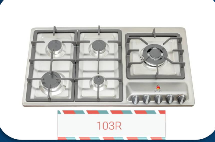 اجاق گاز ۵ شعله استیل اپکسی S103 کنار